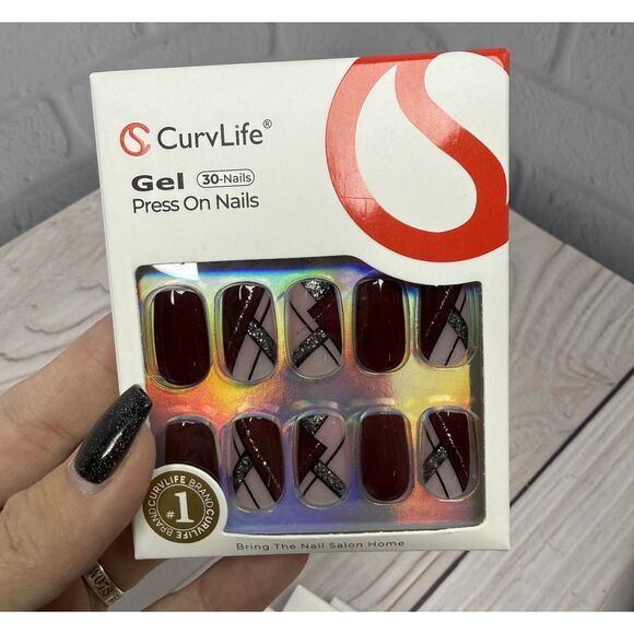 Lot of 4 CurvLife Press On Nails - new in boxes - Picture 5 of 5